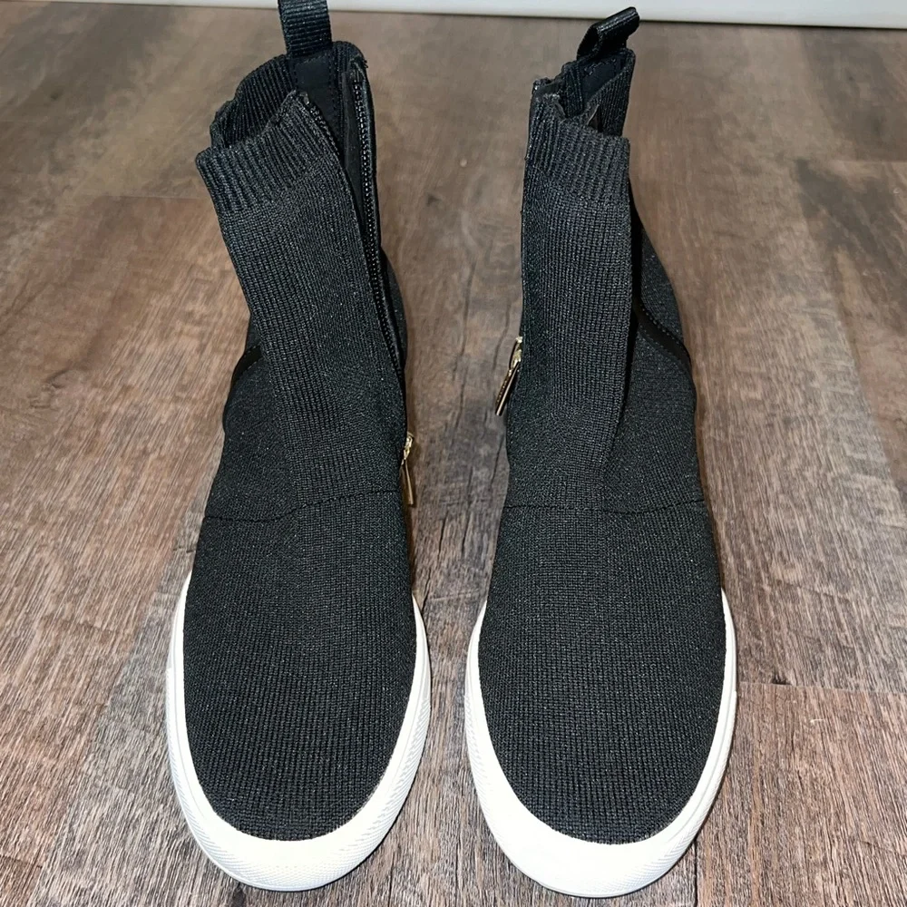 DKNY Black CALI Wedge Sneakers - New - Picture 2 of 9